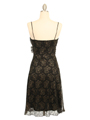3900 Black Lace Cocktail Dress - Black, Back View Thumbnail