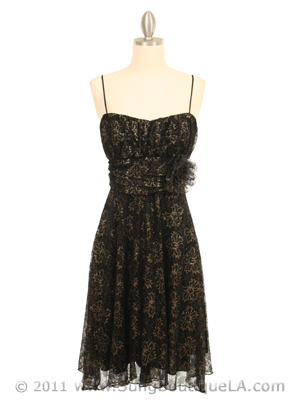 3900 Black Lace Cocktail Dress, Black