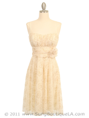 3900 Ivory Lace Cocktail Dress, Ivory