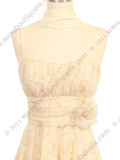 3900 Ivory Lace Cocktail Dress - Ivory, Alt View Medium
