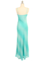 3959 Aqua Tie Dye Evening Dress - Aqua, Back View Thumbnail