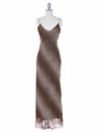 3959 Brown Tie Dye Evening Dress - Brown, Front View Thumbnail