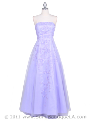 4002 Lilac Laced Embroidery Prom Gown, Lilac