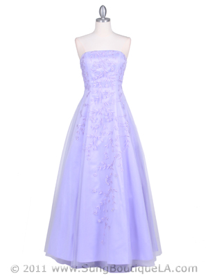 4002 Lilac Laced Embroidery Prom Gown, Lilac