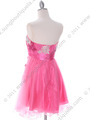 4030 Pink Strapless Homecoming Dress - Pink, Back View Thumbnail