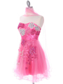 4030 Pink Strapless Homecoming Dress - Pink, Alt View Thumbnail
