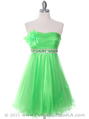 4051 Green Homecoming Dress, Green