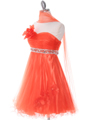 4051 Orange Cocktail Dress - Orange, Alt View Thumbnail