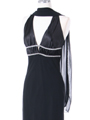 4057 Black Chiffon Halter Evening Dress - Black, Alt View Thumbnail
