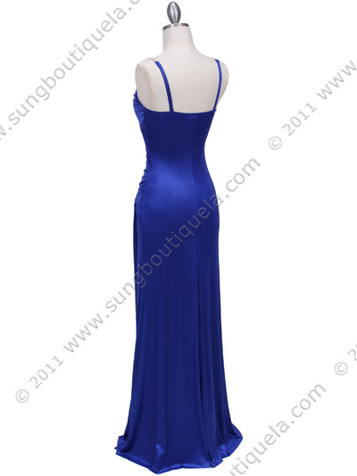 4068D Royal Blue Evening Dress - Royal Blue, Back View Medium