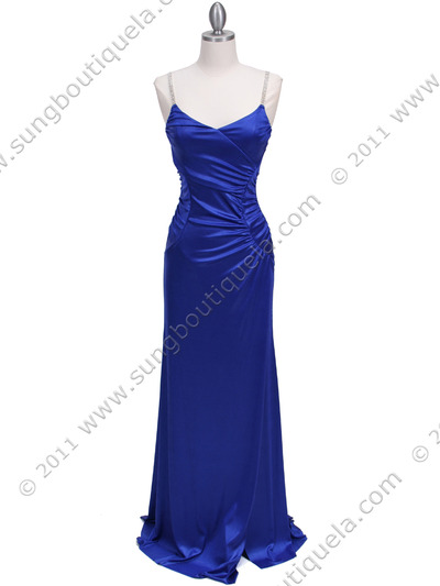 4068D Royal Blue Evening Dress - Royal Blue, Front View Medium