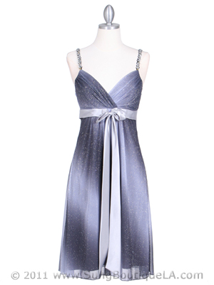 4106 Grey Glitter Party Dress, Grey