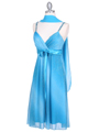 4106 Turquoise Glitter Party Dress - Turquoise, Alt View Thumbnail
