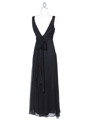 4193 Black Long Evening Dress - Black, Back View Thumbnail