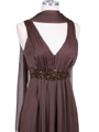 4193 Brown Long Evening Dress - Brown, Alt View Thumbnail