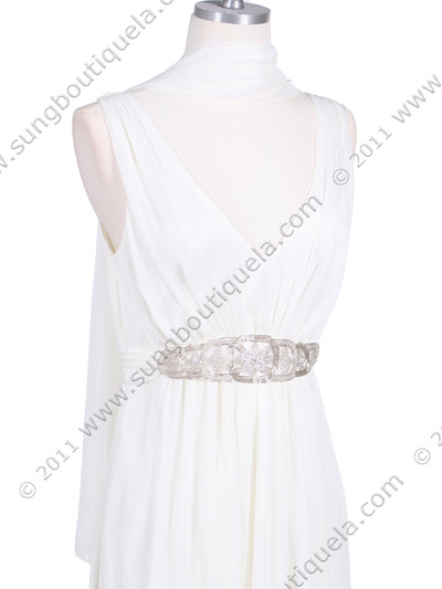 4193 Ivory Long Evening Dress - Ivory, Alt View Medium