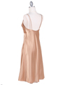 4203 Gold Satin Cocktail Dress - Gold, Back View Thumbnail