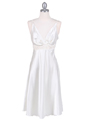 4203 Ivory Satin Cocktail Dress - Ivory, Front View Thumbnail
