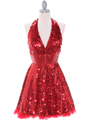 4023 Red Prom Dress - Red, Front View Thumbnail