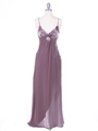 4222 Mauve Evening Dress with Chiffon Layer - Mauve, Front View Thumbnail