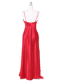 4222 Red Evening Dress with Chiffon Layer - Red, Back View Thumbnail