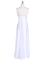 4222 Ivory Evening Dress with Chiffon Layer - Ivory, Back View Thumbnail