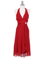 4230 Deep Red Cocktail Dress - Deep Red, Front View Thumbnail