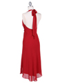 4230 Deep Red Cocktail Dress - Deep Red, Back View Thumbnail