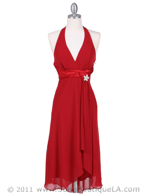 4230 Deep Red Cocktail Dress, Deep Red