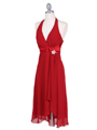 4230 Deep Red Cocktail Dress - Deep Red, Alt View Thumbnail