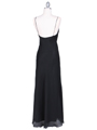 4268 Black Illusion Evening Gown - Black, Back View Thumbnail