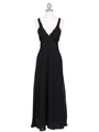 4280 Black Long Evening Dress - Black, Front View Thumbnail