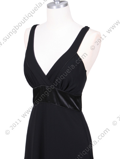 4280 Black Long Evening Dress - Black, Alt View Medium