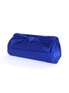 43002 Royal Blue Satin Evening Bag with Pleated Bow - Royal Blue, Alt View Thumbnail