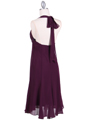 4351 Purple Halter Cocktail Dress - Purple, Back View Thumbnail
