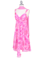 4421 Fuschia Chiffon Floral Print Dress - Fuschia, Alt View Thumbnail