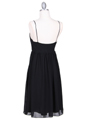 4431 Black Beaded Cocktail Dress - Black, Back View Thumbnail