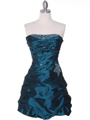 4509 Jade Taffeta Cocktail Dress - Jade, Front View Thumbnail