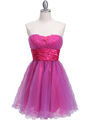 4514 Purple Hot Pink Homecoming Dress - Purple Hot Pink, Front View Thumbnail