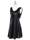 4539 Black Charmuse Draped Back Party Dress - Black, Alt View Thumbnail