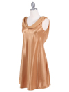 4539 Gold Charmuse Draped Back Party Dress - Gold, Alt View Thumbnail
