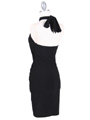 454 Black Halter Party Dress - Black, Back View Thumbnail