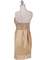 4668 Gold Cocktail Dress - Gold, Back View Thumbnail