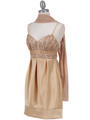 4668 Gold Cocktail Dress - Gold, Alt View Thumbnail