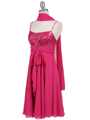 4727 Hot Pink Sequins Top Cocktail Dress - Hot Pink, Alt View Thumbnail