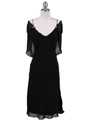 4732 Black Draped Back Cocktail Dress - Black, Front View Thumbnail