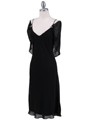 4732 Black Draped Back Cocktail Dress - Black, Alt View Thumbnail