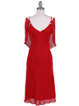 4732 Red Draped Back Cocktail Dress - Red, Front View Thumbnail
