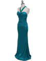 4760A Aqua Halter Evening Dress - Aqua, Alt View Thumbnail