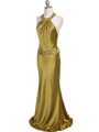 4838 Mustard Beaded Evening Dress - Mustard, Alt View Thumbnail